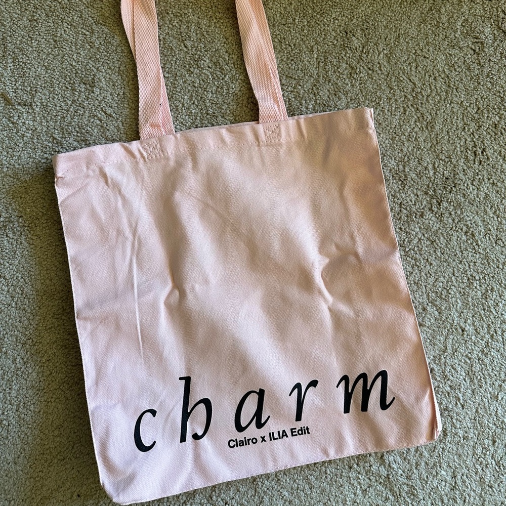 brand new clairo x ilia charm tote bag